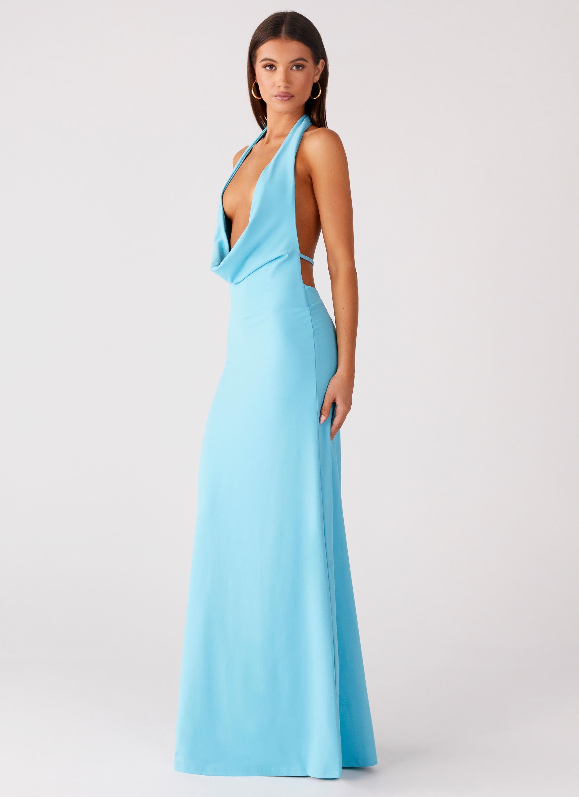 Driftwood Cowl Maxi Dress - Turquoise Peppermayo Driftwood Cowl Maxi Dress - Turquoise Peppermayo