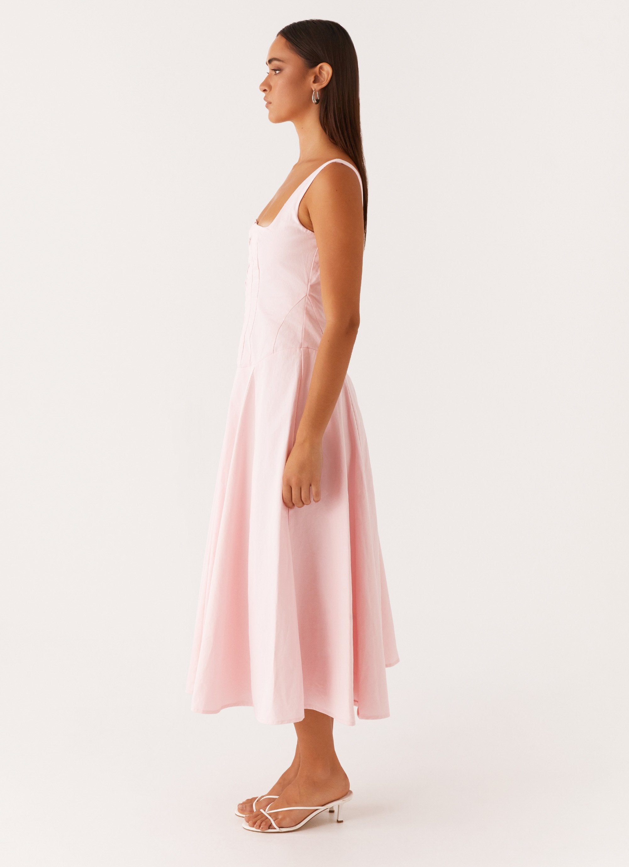Ebony Midi Dress - Pastel Pink Peppermayo Ebony Midi Dress - Pastel Pink Peppermayo