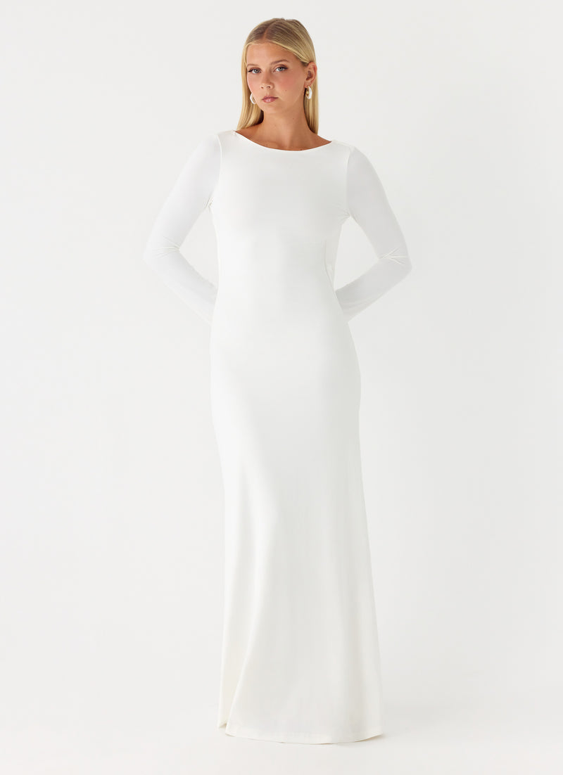 Elmont Long Sleeve Maxi Dress - White