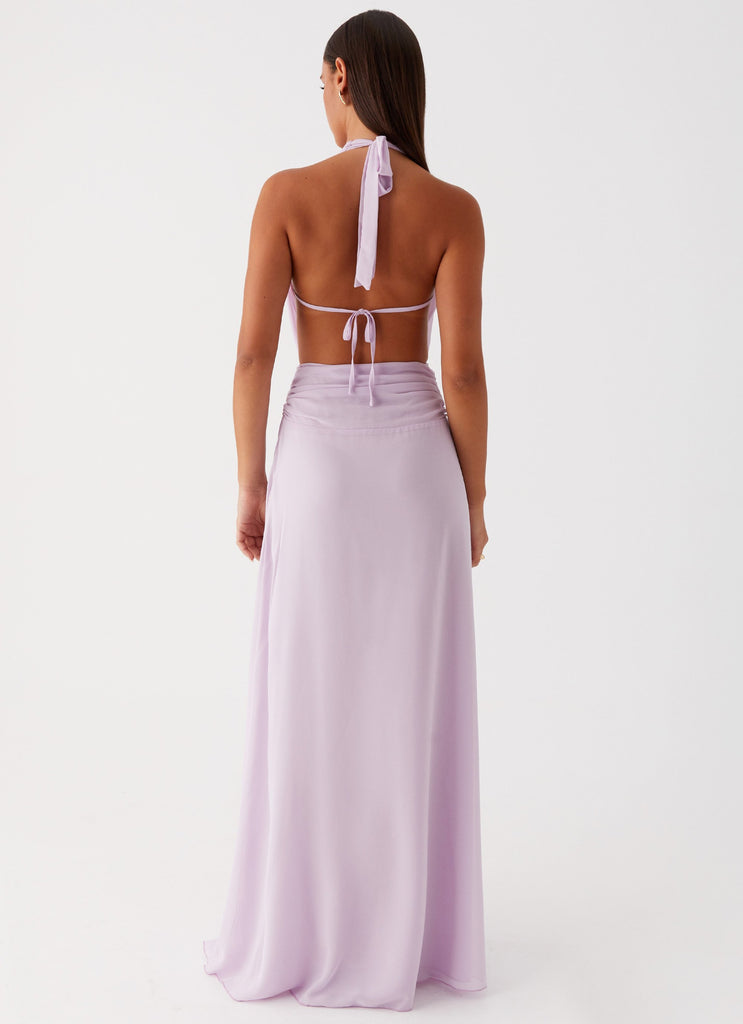 Peppermayo Exclusive Elysia Chiffon Maxi Dress - Lilac - View 5 | Shop Formal Dress