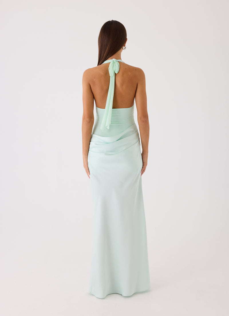 Emaretta Halter Maxi Dress - Mint