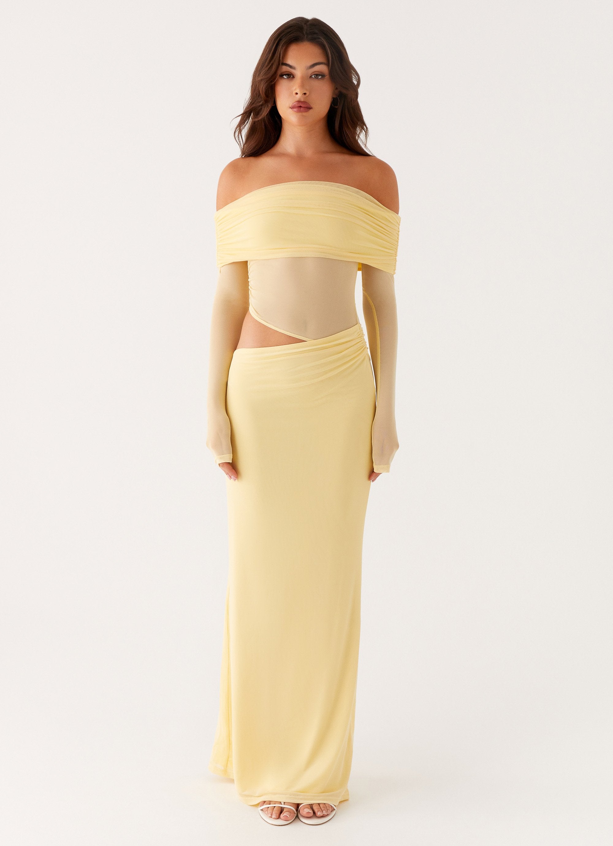 emery maxi dress Emery Floral Ruffled Maxi Dress