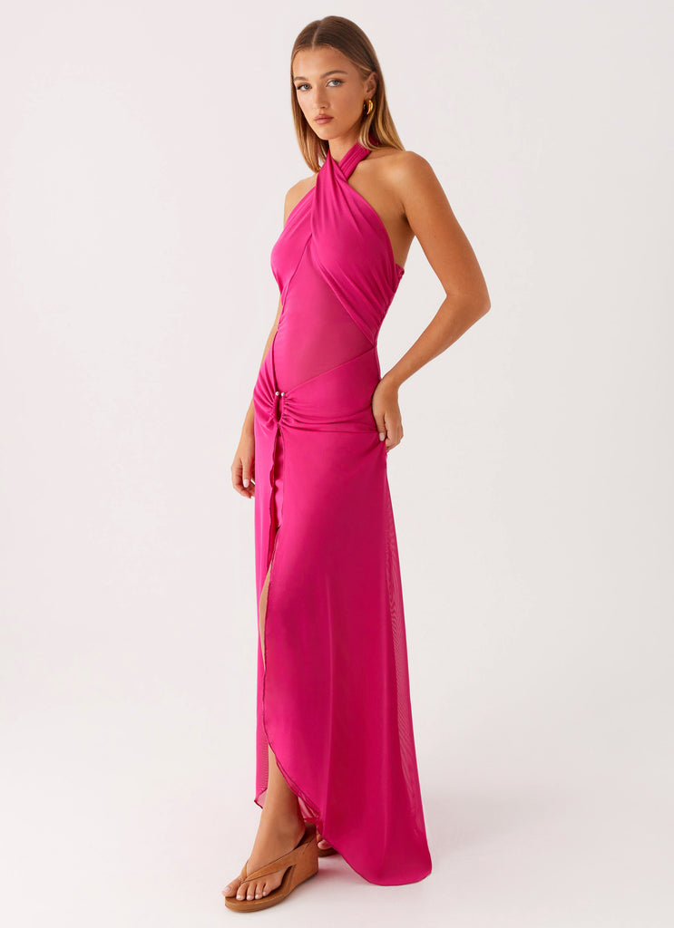 Collective Swimwear - Peppermayo Exclusive Ericka Maxi Dress - Hot Pink fifth image