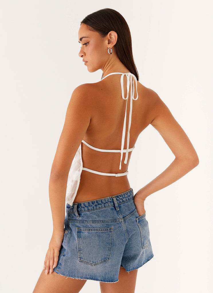 Collective Tops - Peppermayo Exclusive Evia Halter Top - Ivory sixth image