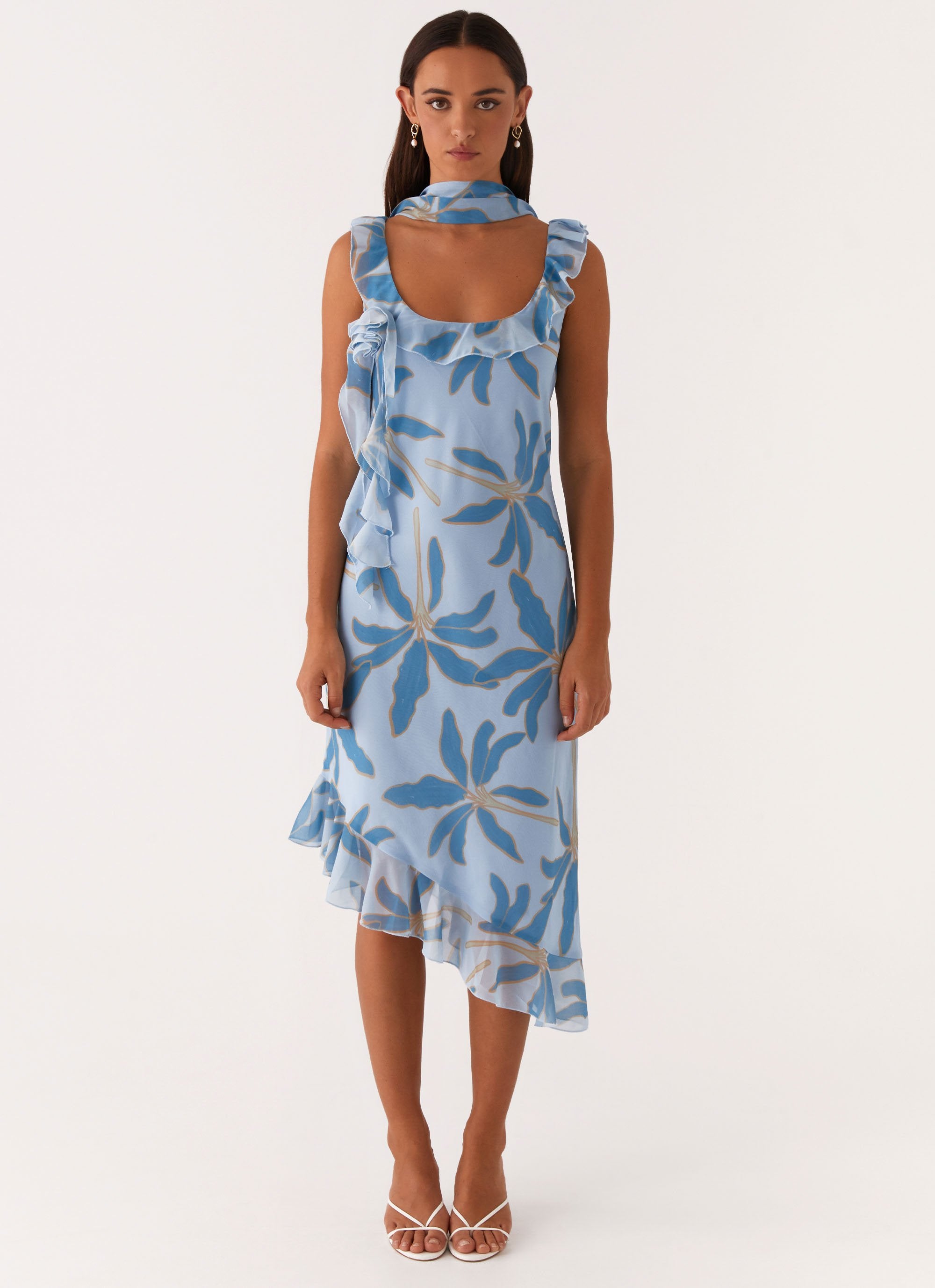 midi dinner dress Eden Midi Dress ~ White Stretch L