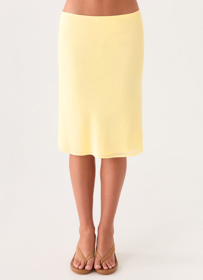 Fayloria Midi Skirt - Lemon