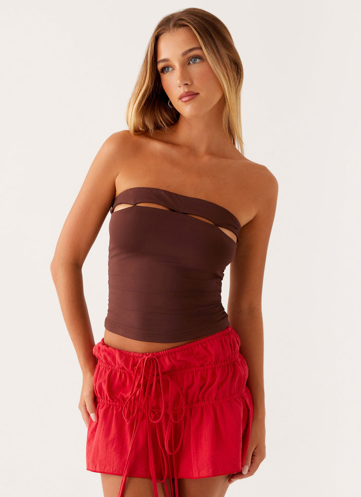 Collective Tops - Peppermayo Exclusive Fia Tube Top - Chocolate featured image