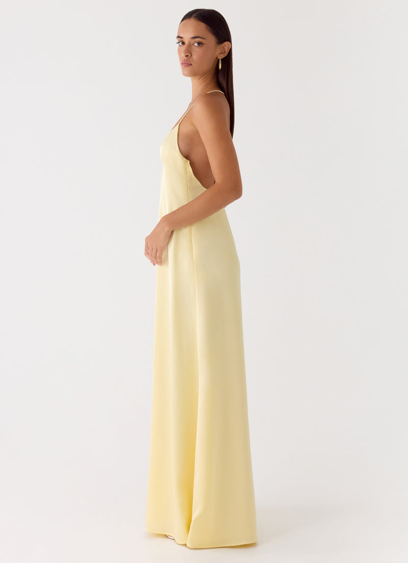 Fine Line Maxi Dress - Yellow