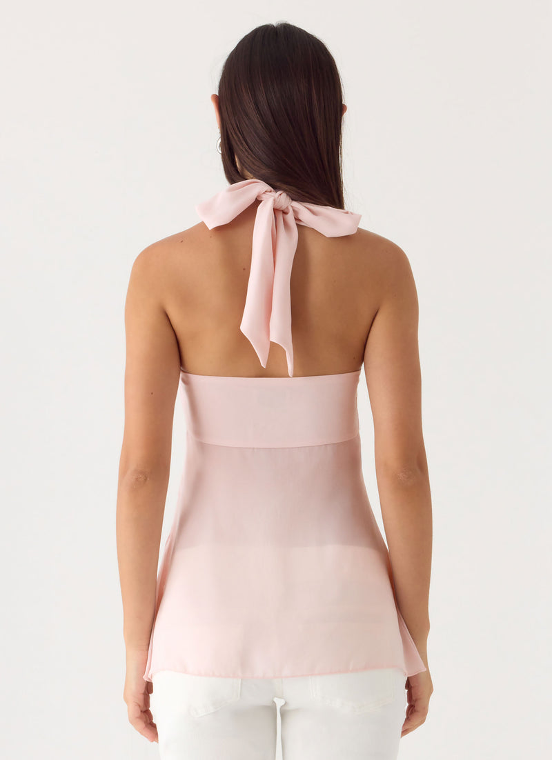Flip It Embellished Top - Baby Pink