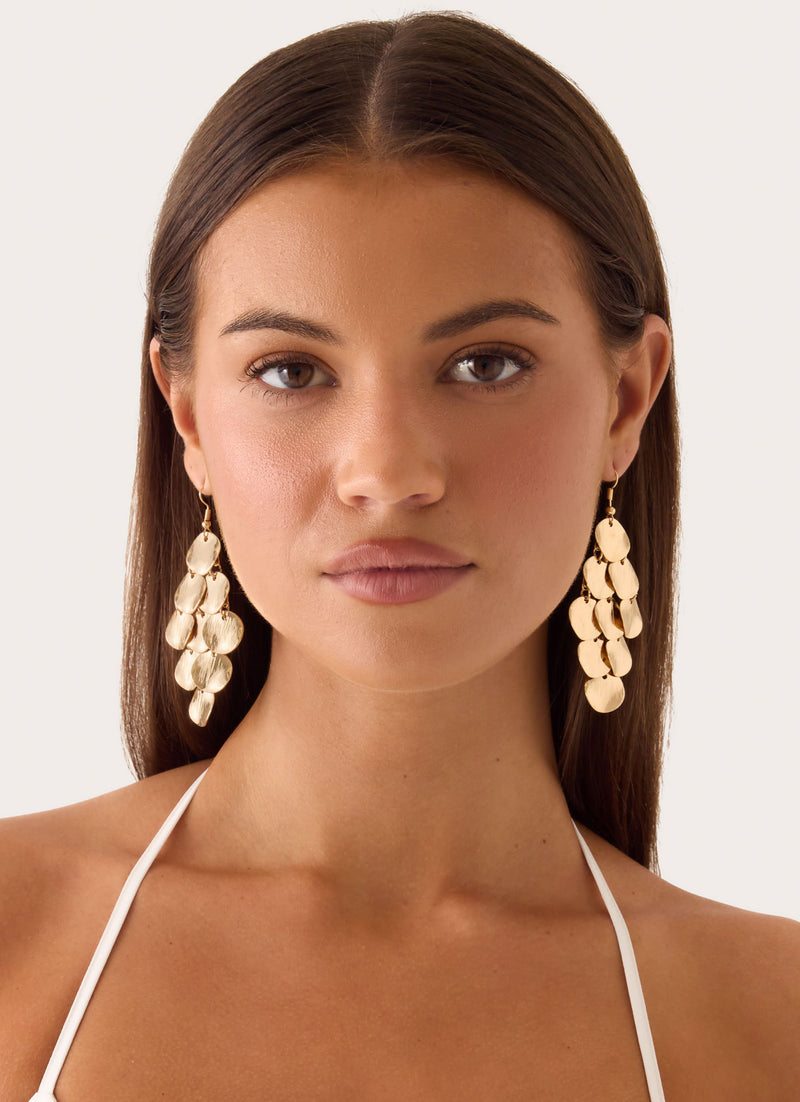 Flower Power Earrings - Gold
