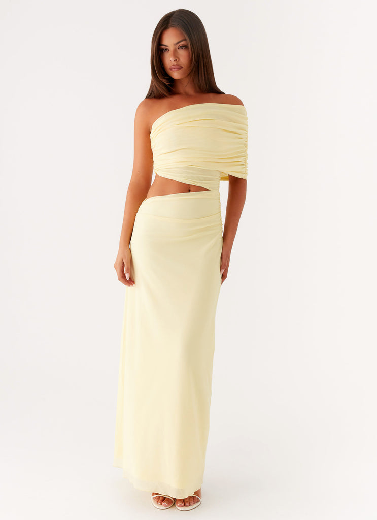 Peppermayo Exclusive Gillian Maxi Dress - Yellow - View 2 | Shop Formal Dress