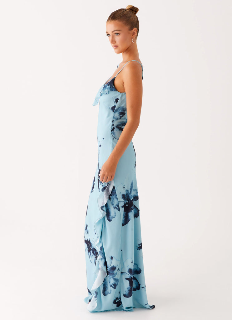 Collective Swimwear - Peppermayo Exclusive Goldsmith Maxi Dress - Blue Black Floral third image