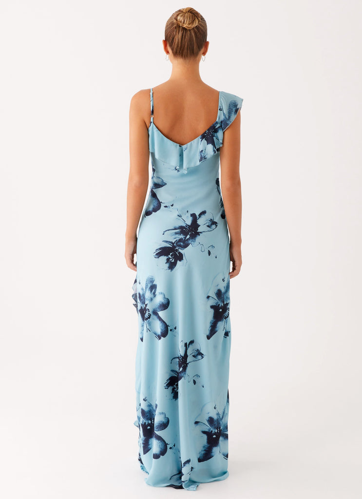 Collective Swimwear - Peppermayo Exclusive Goldsmith Maxi Dress - Blue Black Floral fourth image