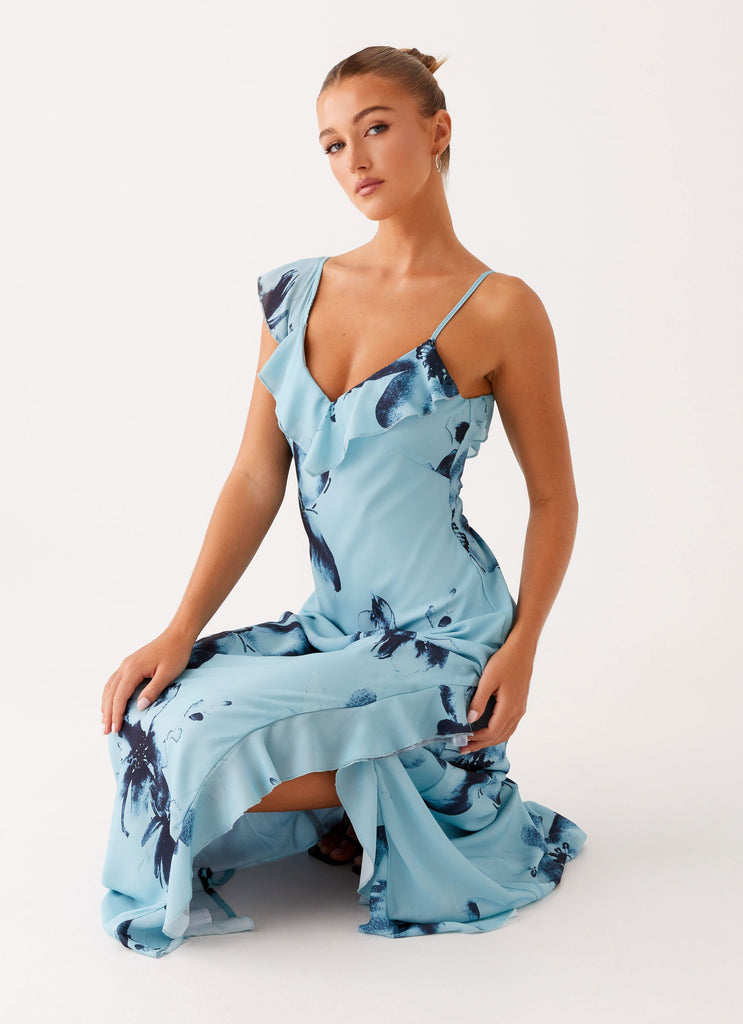 Collective Swimwear - Peppermayo Exclusive Goldsmith Maxi Dress - Blue Black Floral sixth image