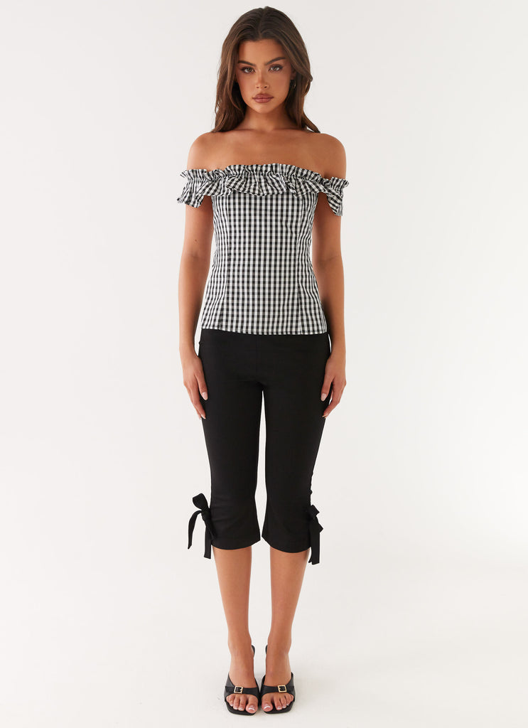 Collective Tops - Peppermayo Exclusive Gwyneth Top - Black Gingham third image