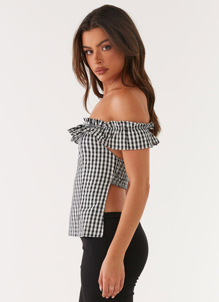 Collective Tops - Peppermayo Exclusive Gwyneth Top - Black Gingham fourth image
