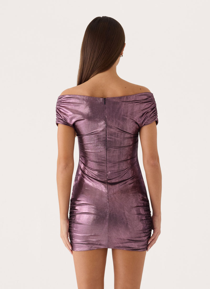 Halo Heat Mini Dress - Purple
