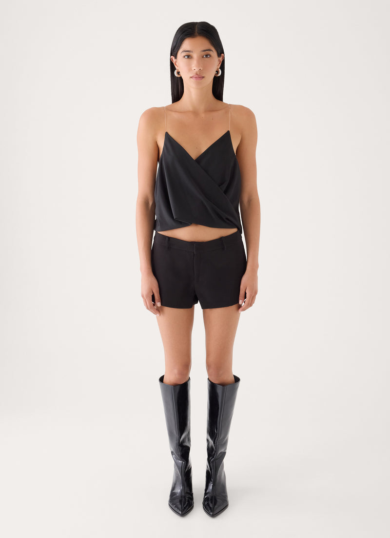 Harlow Invisible Strap Top - Black