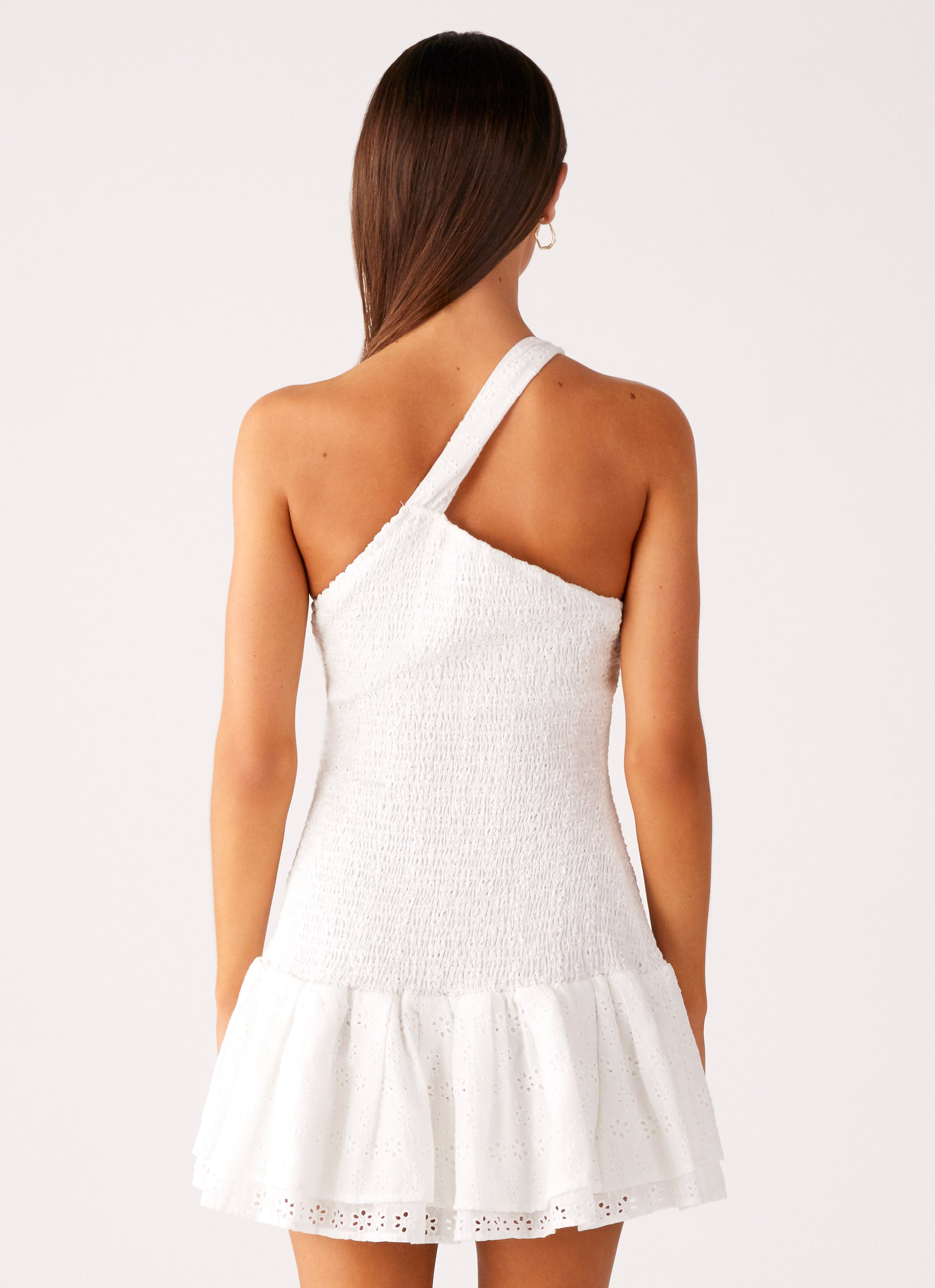 Hestia Drop Waist Shirring Mini Dress
