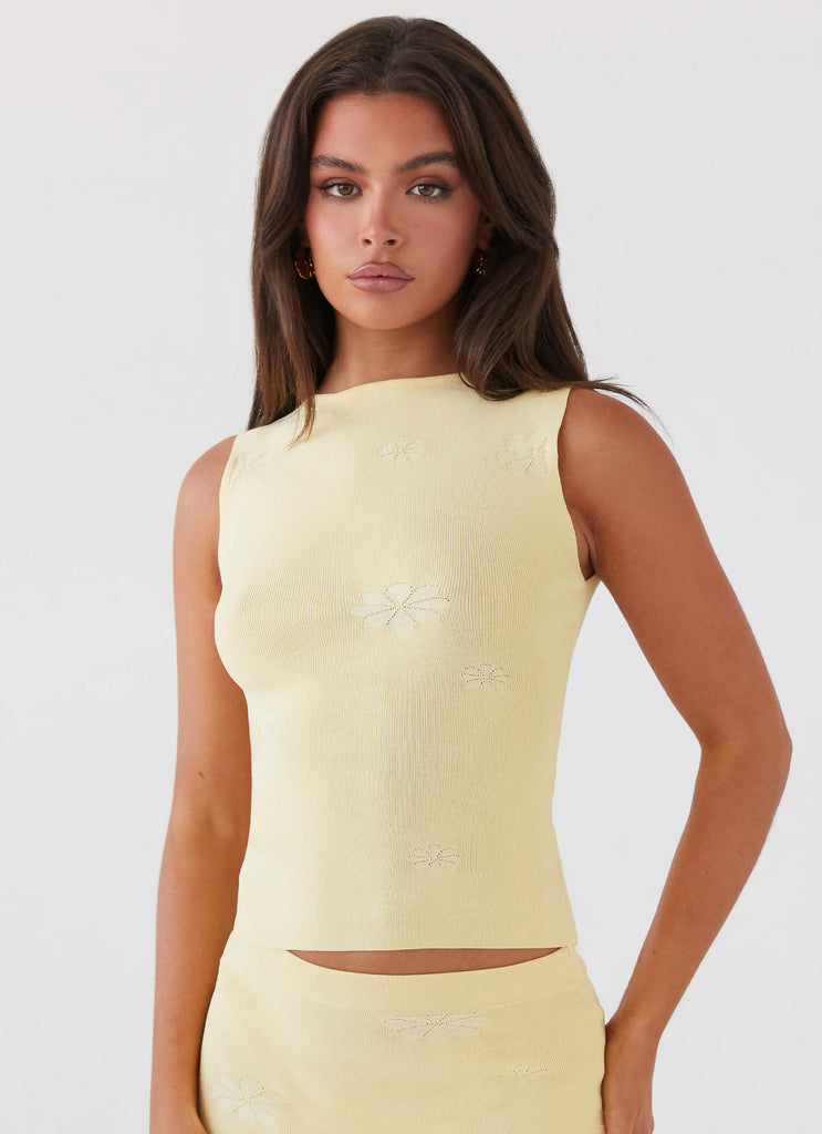 Collective Tops - Peppermayo Exclusive Holly Knit Tank - Lemon third image