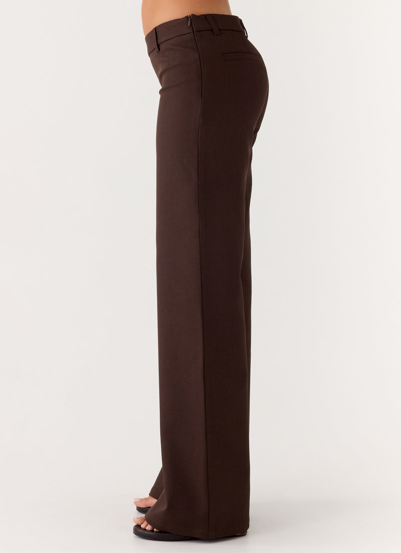 Hot As Ice Low Rise Pants - Chocolate