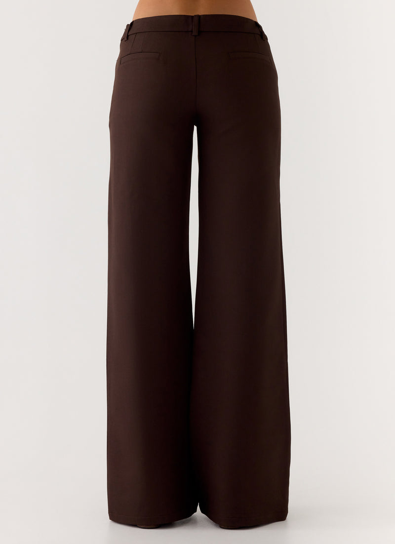 Hot As Ice Low Rise Pants - Chocolate