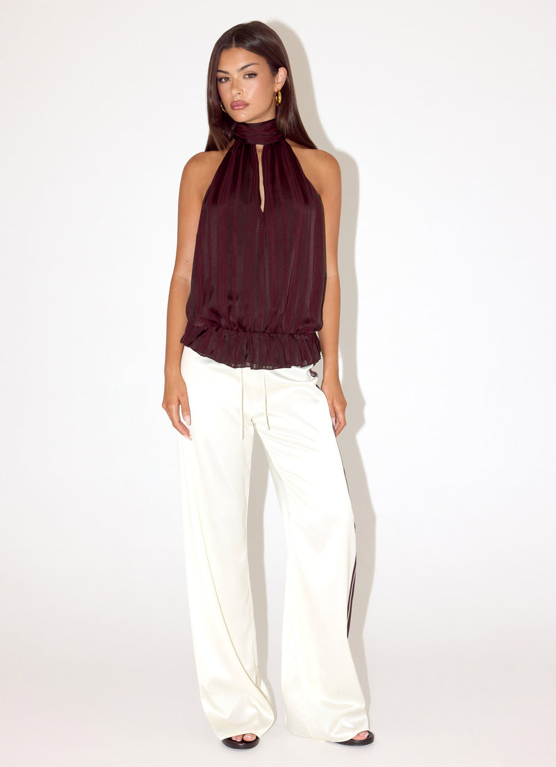 Hydro Halter Top - Aubergine