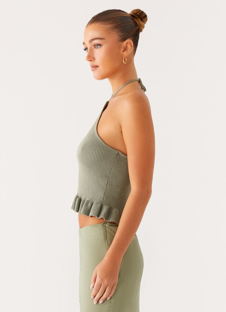Collective Tops - Peppermayo Exclusive Idola Knit Top - Sage sixth image