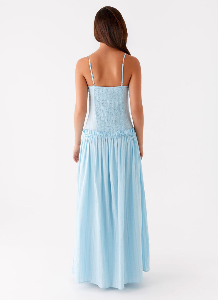 Collective Swimwear - Peppermayo Exclusive Jacinda Drop Waist Maxi Dress - Blue fifth image