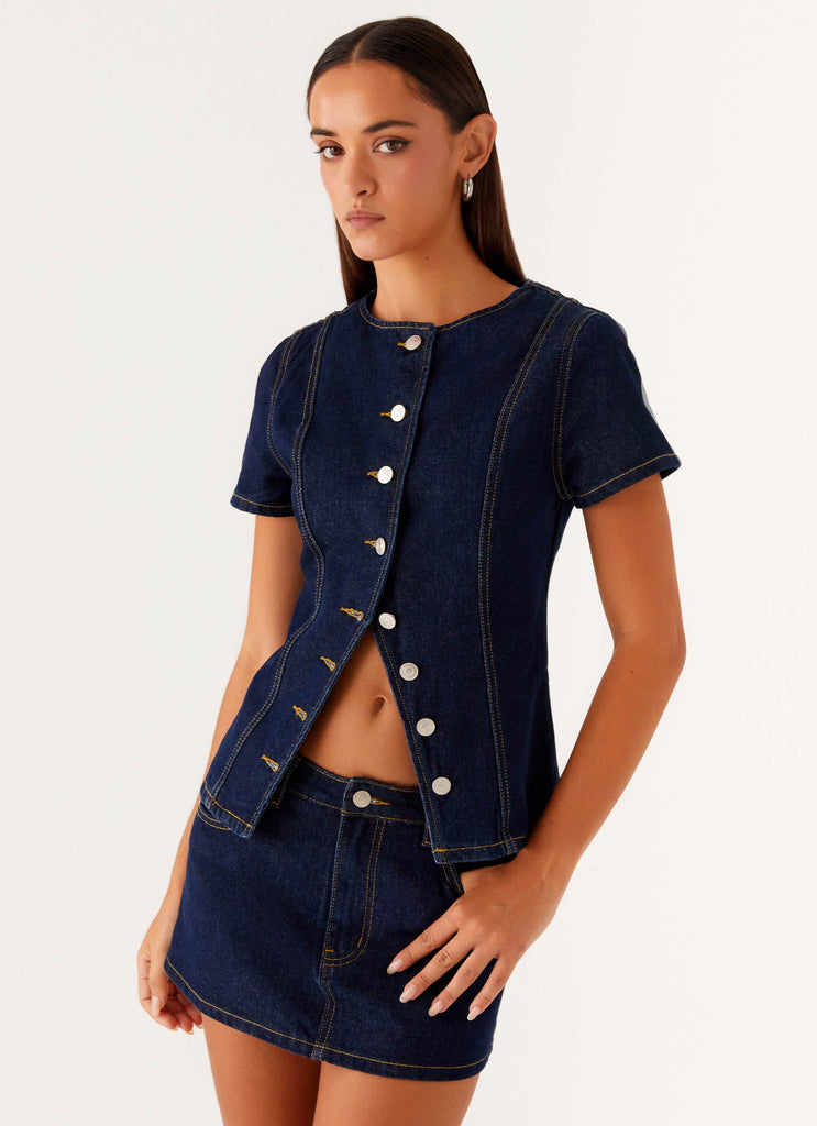 Collective Tops - Peppermayo Exclusive Jagger Top - Indigo featured image