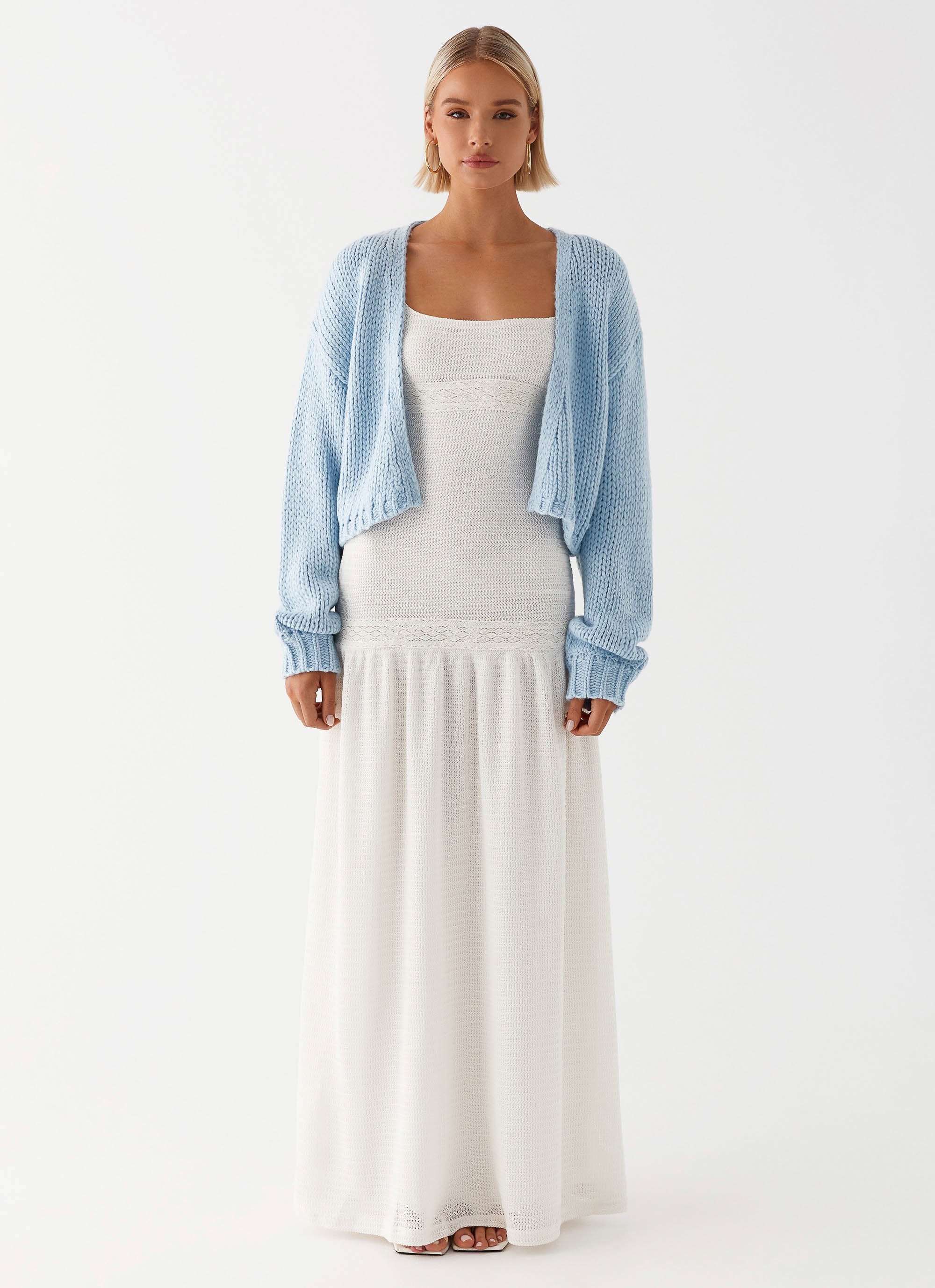 Jasleen Knit Cardigan - Blue Peppermayo Jasleen Knit Cardigan - Blue Peppermayo