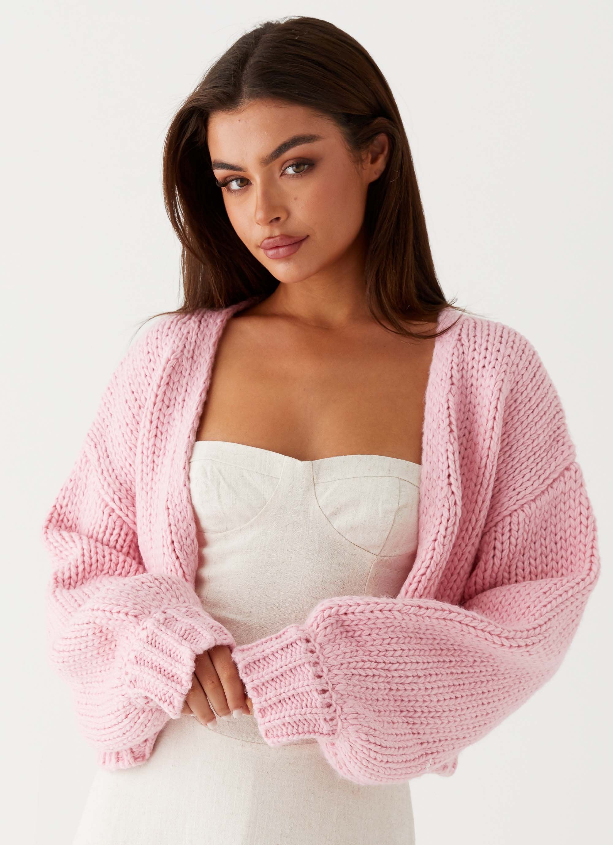 Jasleen Knit Cardigan Pink – Peppermayo - Main Image