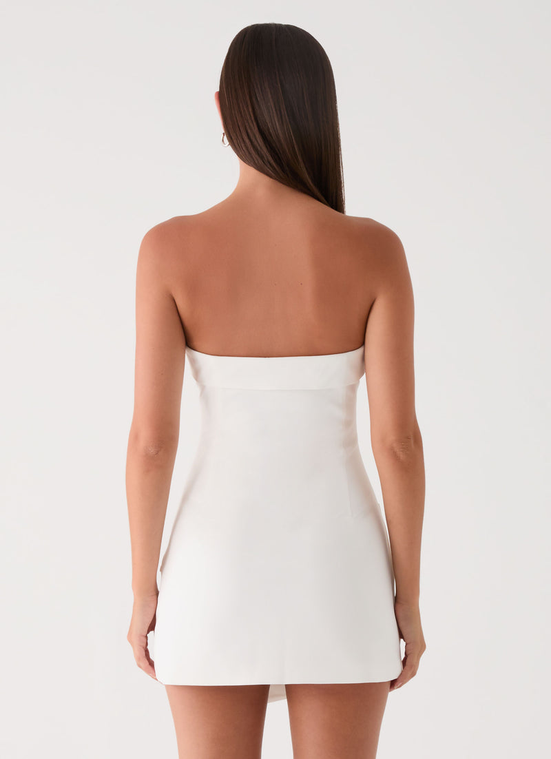 Jennah Mini Dress - White Dove