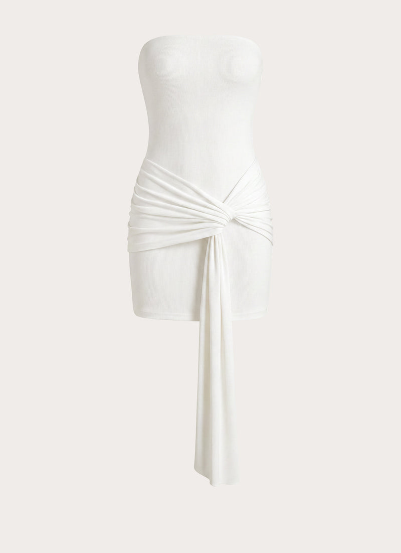Jiliana Strapless Mini Dress - White