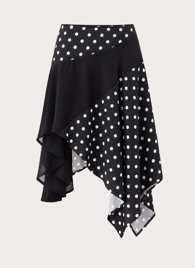 Klose Midi Skirt - Black Polka Dot
