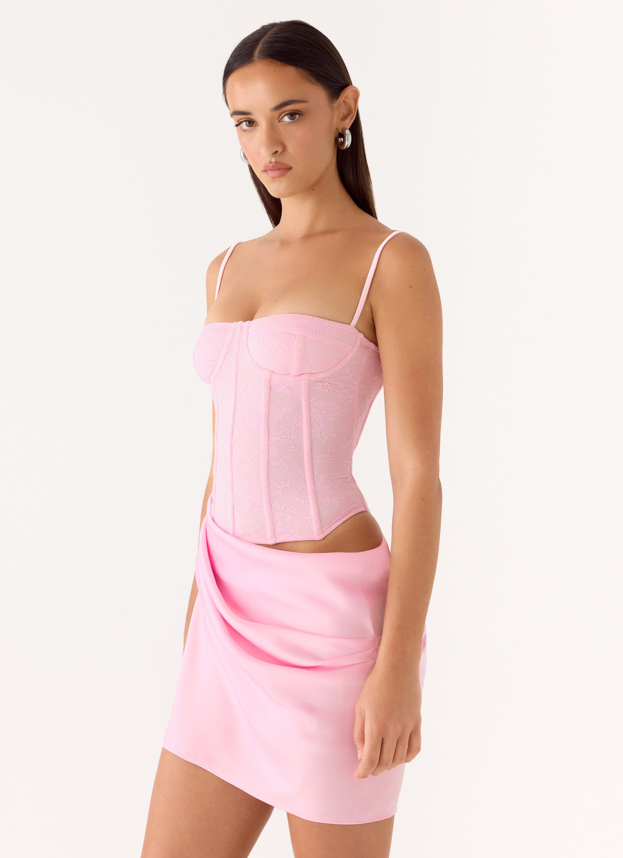 Kalila Corset Mini Dress - Pink Peppermayo Kalila Corset Mini Dress - Pink Peppermayo