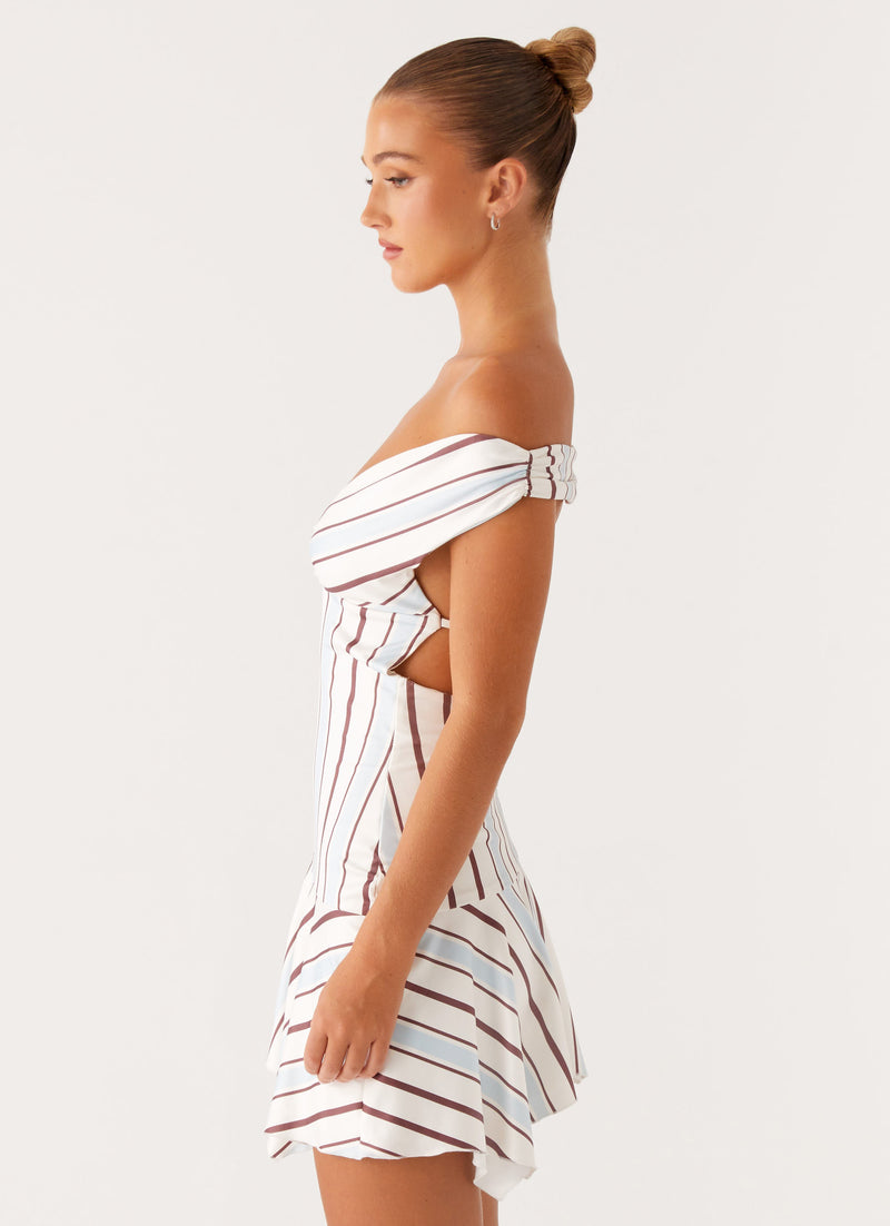 Kirby Mini Dress - Blue Stripe