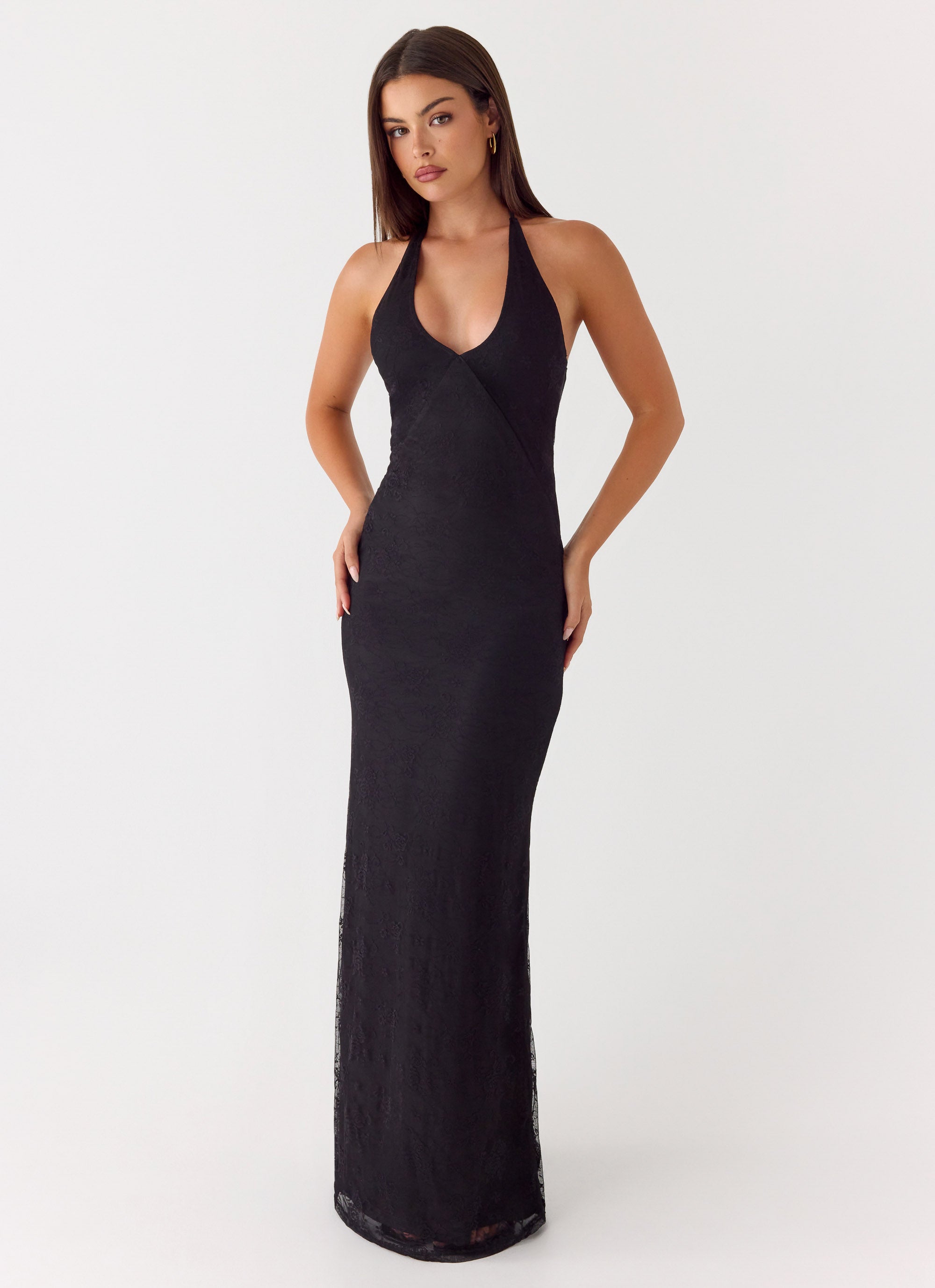 amy black lace maxi dress - missy empire Amy Black Lace Maxi Dress Missy Empire
