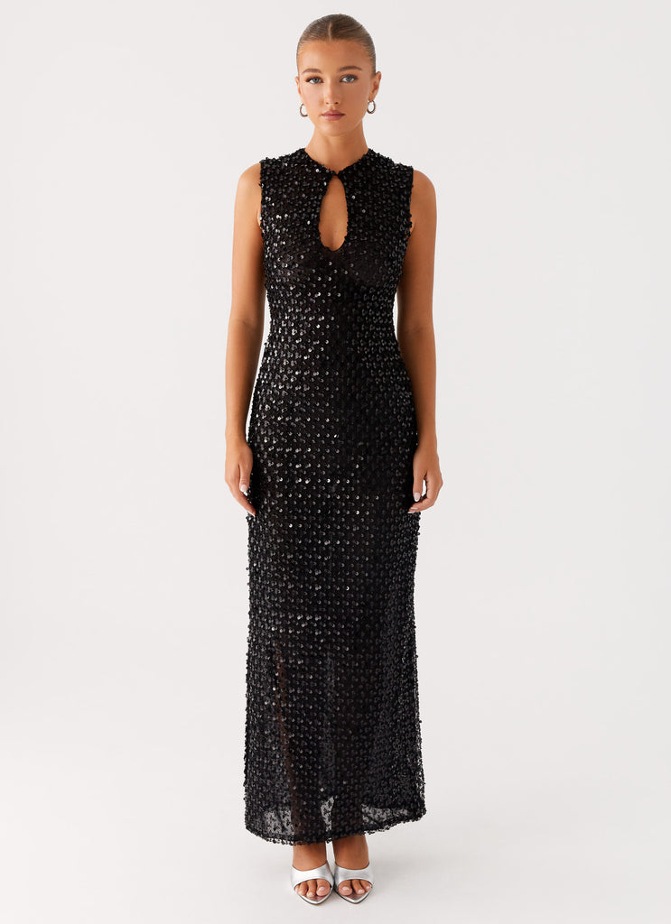 Collective Swimwear - Peppermayo Exclusive Kore Sequin Maxi Dress - Black secondary image