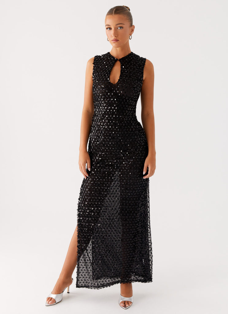 Collective Swimwear - Peppermayo Exclusive Kore Sequin Maxi Dress - Black fifth image