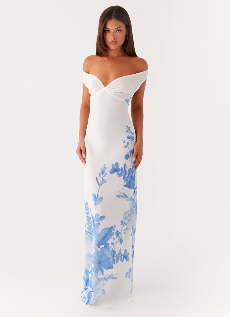Peppermayo Exclusive Krissa Maxi Dress - Blue Floral - View 3 | Shop Formal Dress