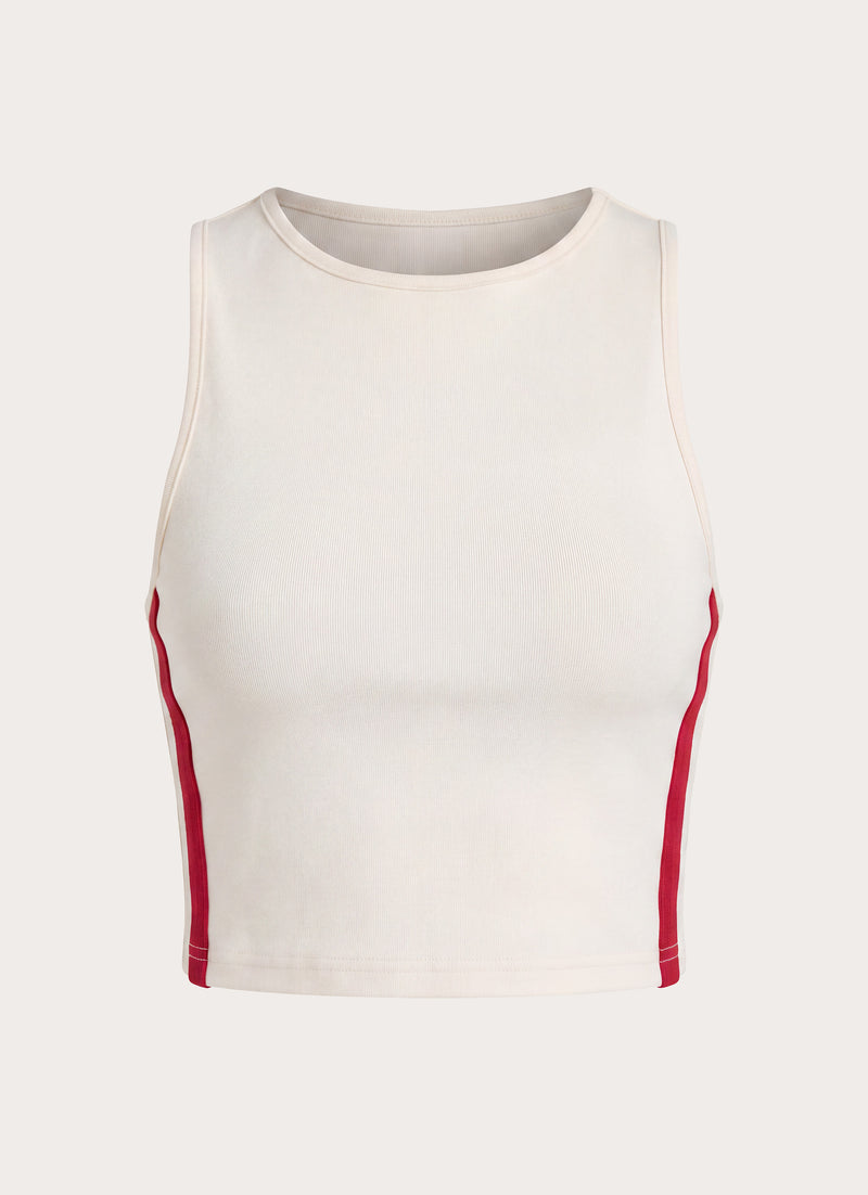 LA Haze Cropped Tank - Cream