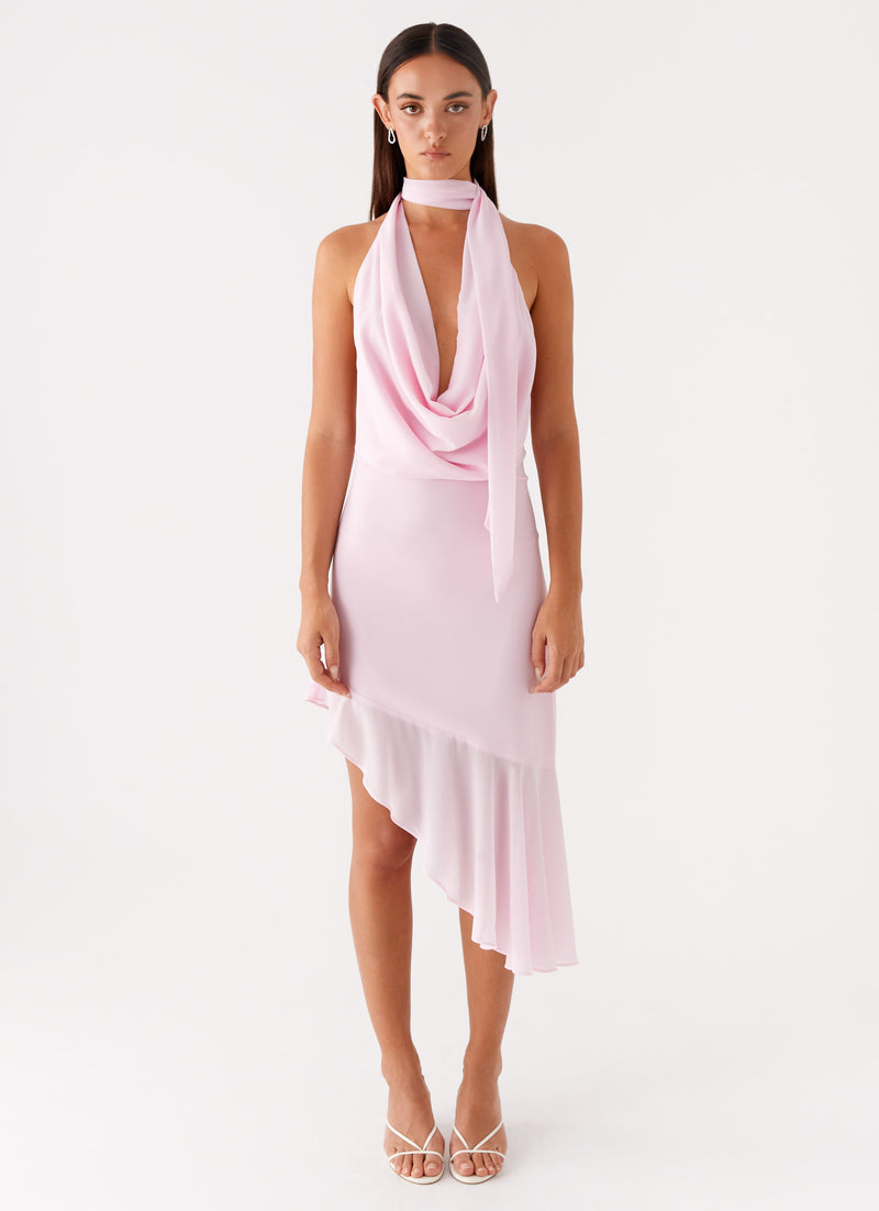 Layna Scard Midi Dress Pink 1 Peppermayo