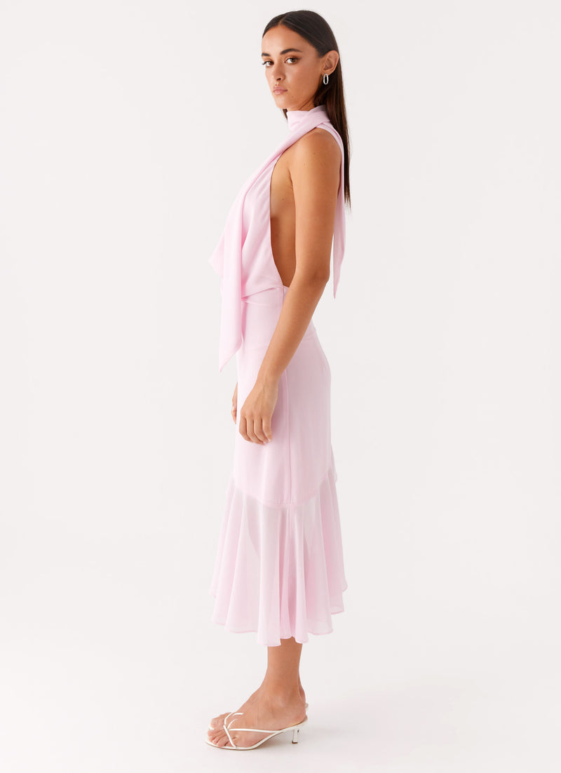 Layna Scard Midi Dress Pink 2 Peppermayo