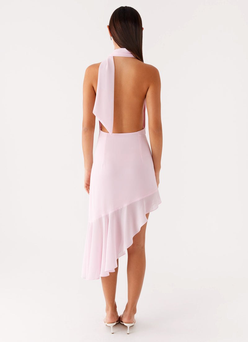 Layna Scard Midi Dress Pink 3 Peppermayo