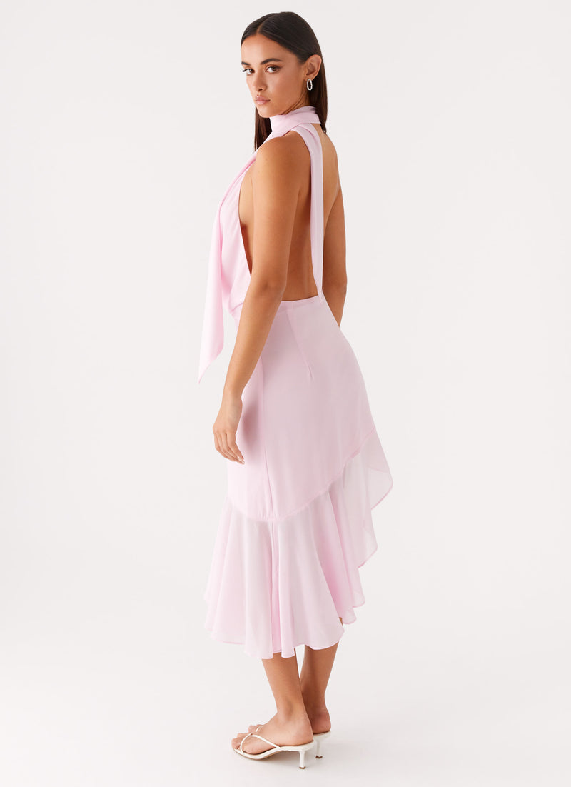 Layna Scard Midi Dress Pink 6 Peppermayo