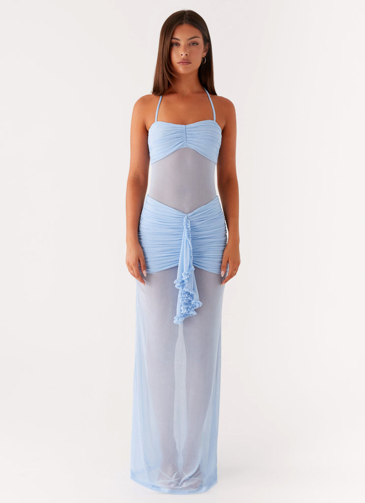 Collective Dress - Peppermayo Exclusive Lily Halter Maxi Dress - Blue image 3