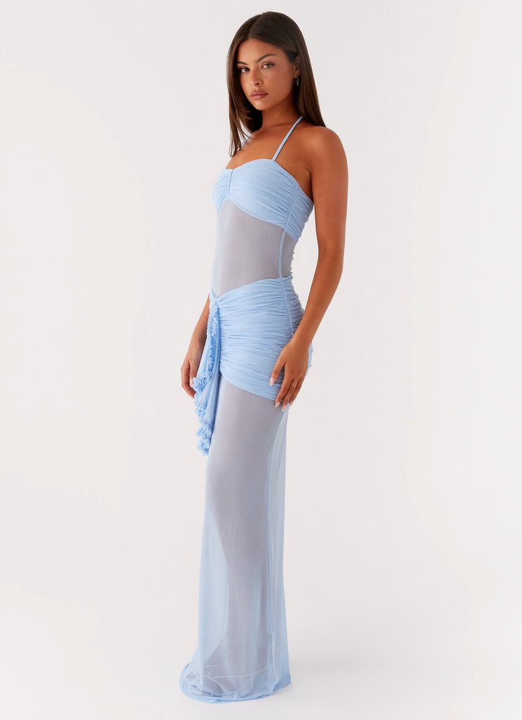 Collective Dress - Peppermayo Exclusive Lily Halter Maxi Dress - Blue image 4