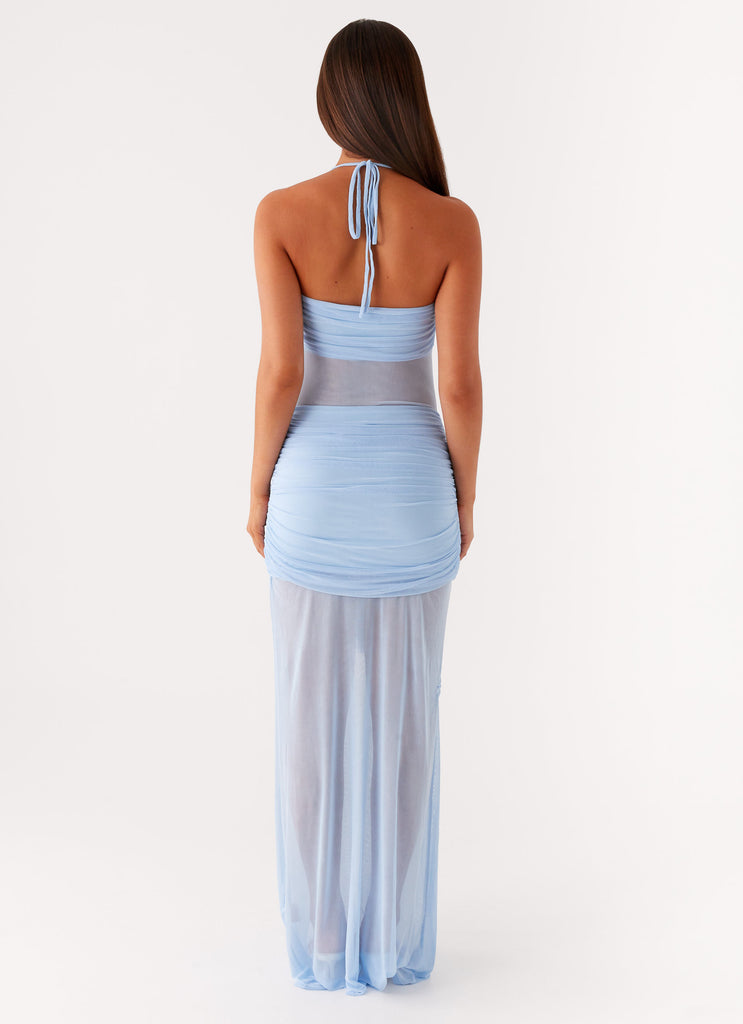 Collective Dress - Peppermayo Exclusive Lily Halter Maxi Dress - Blue image 5