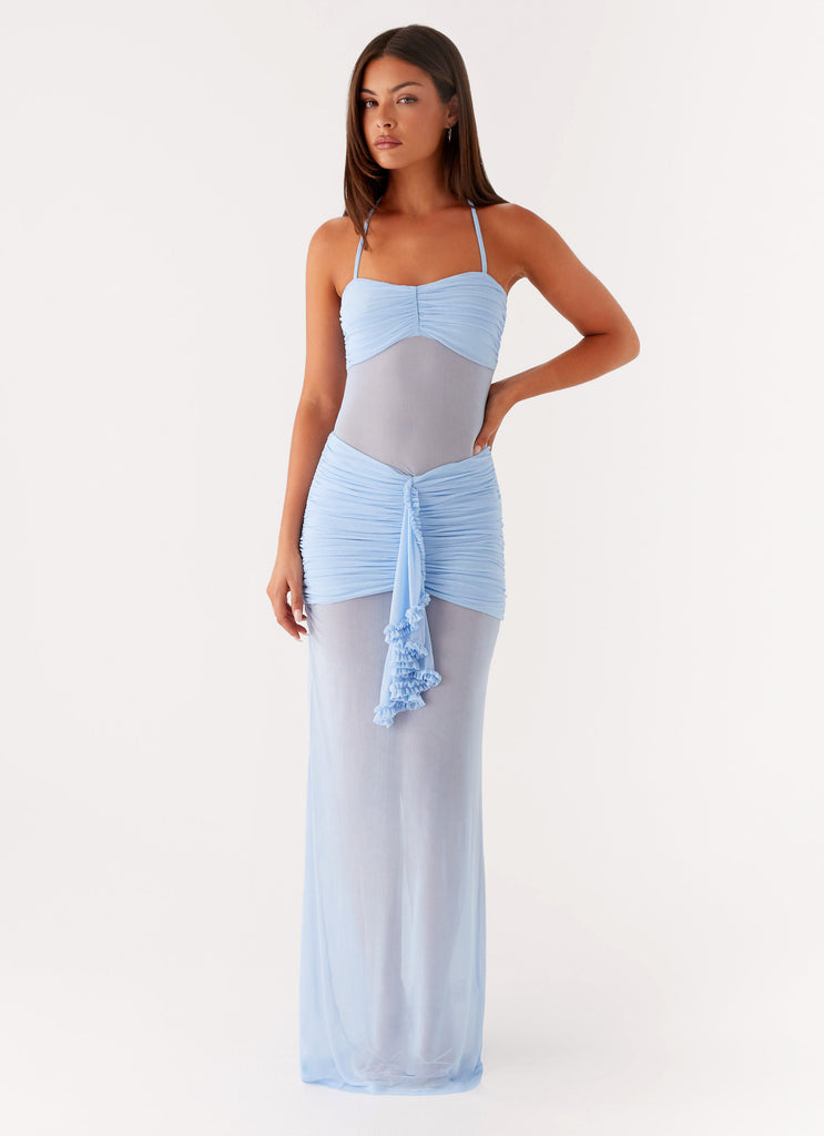 Collective Dress - Peppermayo Exclusive Lily Halter Maxi Dress - Blue image 2